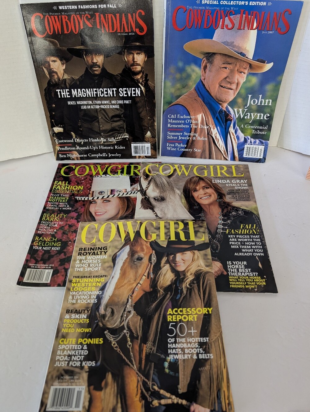 Cowgirl & Cowboys & Indians Magazine Lot  Of 5- Western Covers